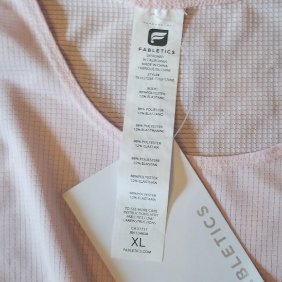 Fabletics Cashel Cropped Swing Tank, Pink. NWT - Picture 5 of 5